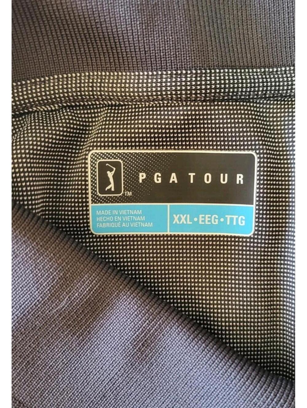 PGA Tour Men’s 2XL Performance Golf Polo Dark Gray Black - Picture 4 of 8